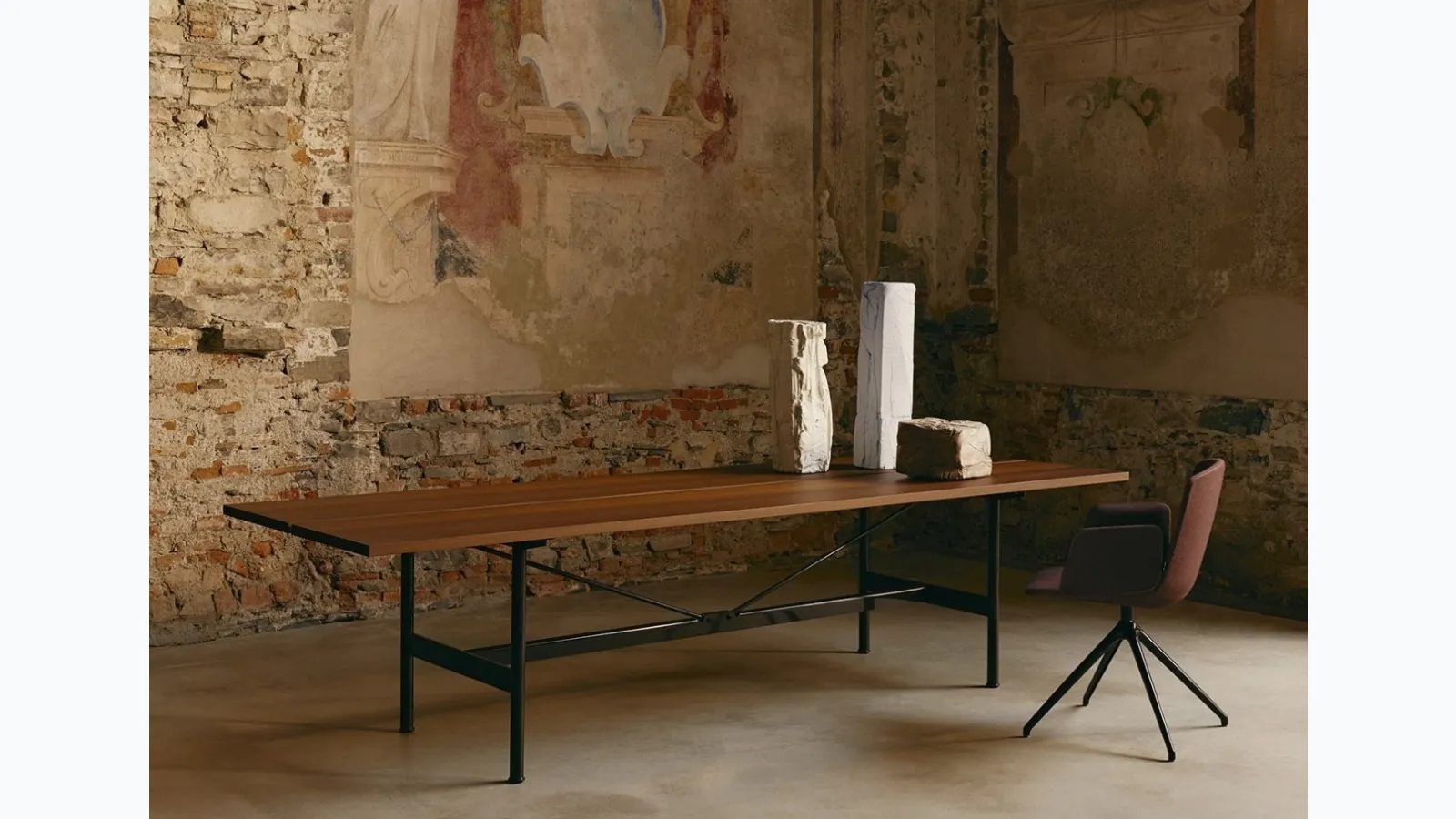 Zinco wood table by Desalto.