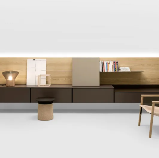 The Kristalia Avenue System Suspended TV Stand.