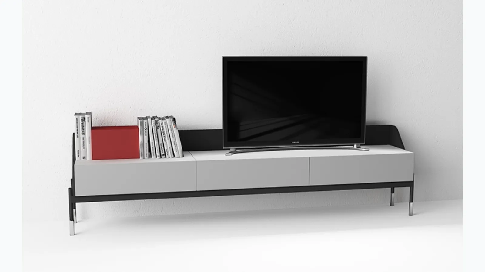 Mobile TV stand Banko TV by Minotti Italy