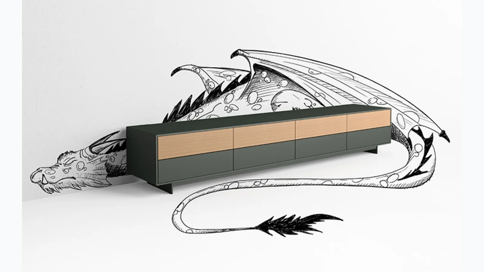 TV Cabinet George by Minotti Italy