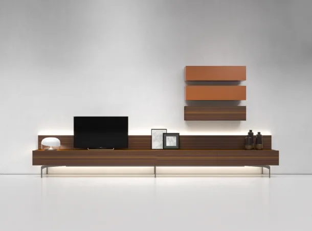 Mobile TV stand I-ModulART C by Presotto