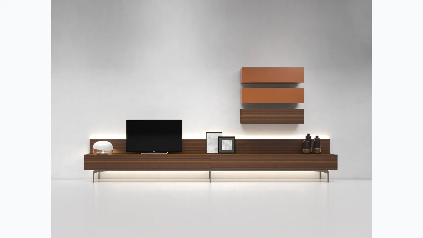 Mobile TV stand I-ModulART C by Presotto
