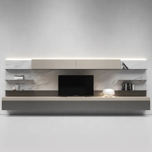 Mobile TV stand I-ModulART by Presotto
