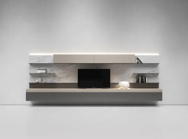 Mobile TV stand I-ModulART by Presotto