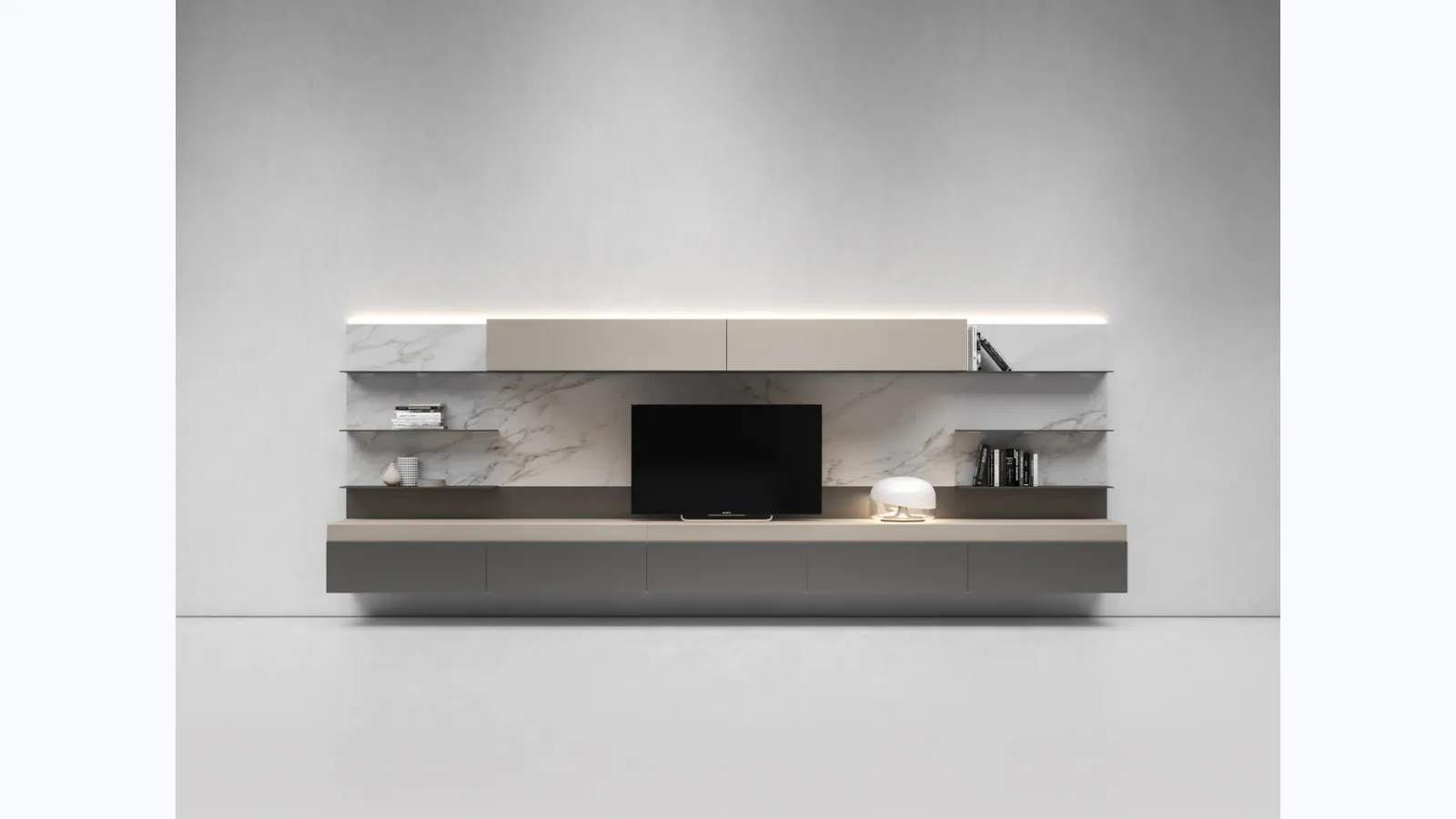 Mobile TV stand I-ModulART by Presotto