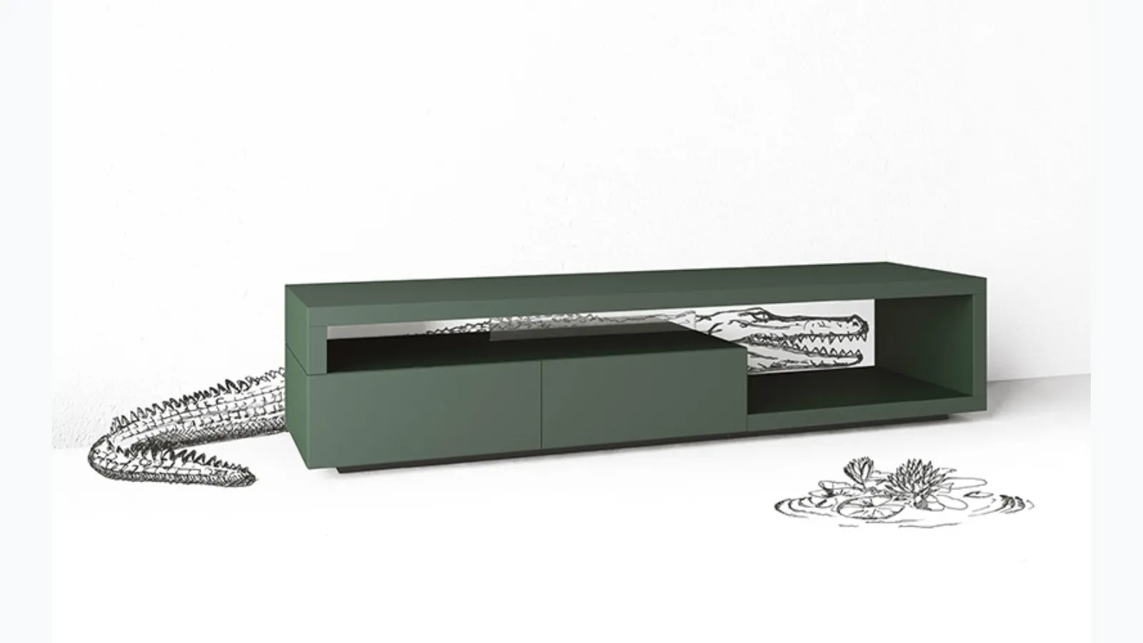 TV Stand Ode by Minotti Italia