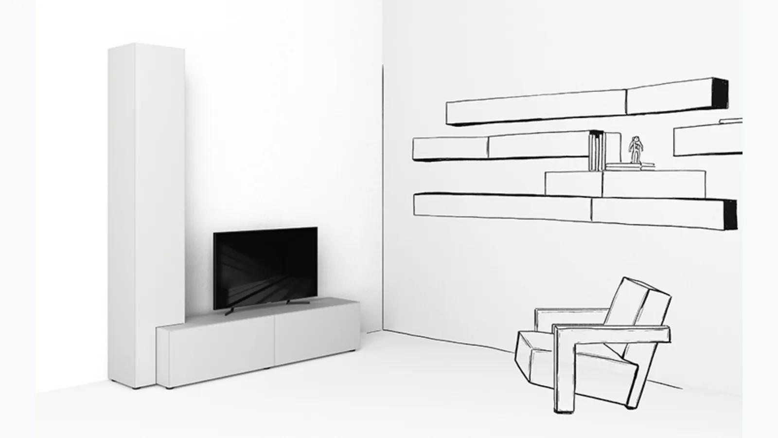 TV Stand Regolo by Minotti Italia