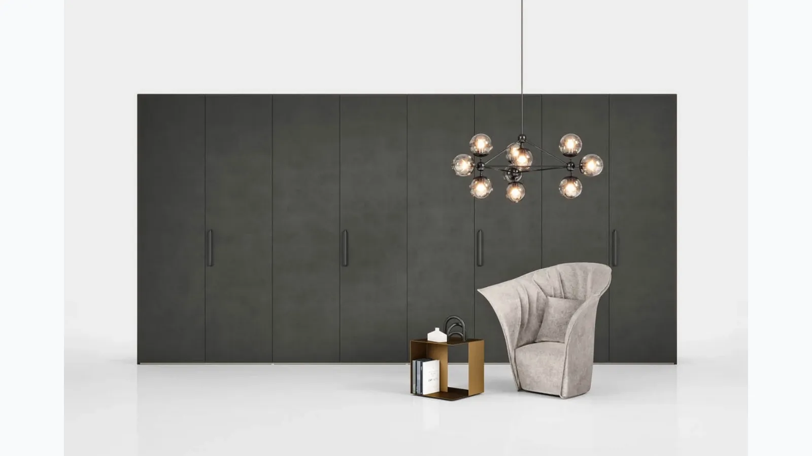 Wardrobe with swinging doors Alfa Argilla by Novamobili.