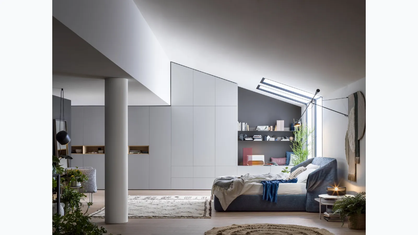 Alpha attic wardrobe by Novamobili