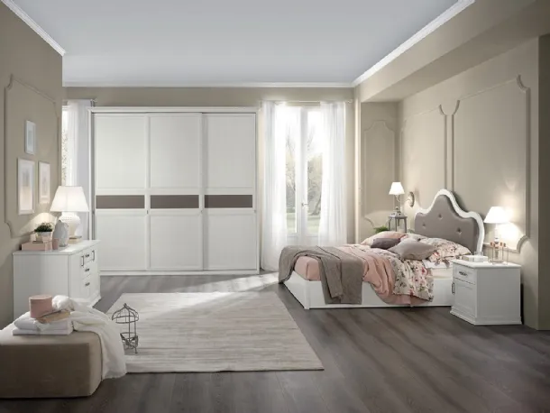 Wardrobe with sliding doors Arcadia AM217 in melamine by Colombini Casa.