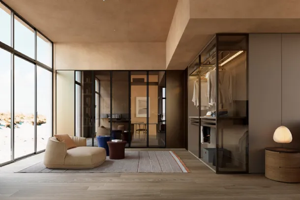 Walk-in wardrobe Aria by Kristalia Frame