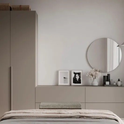 Night 24 wardrobe with two doors and drawers by Nardi Interni.