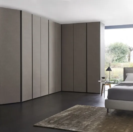 Corner wardrobe Breccia with swinging doors by Sangiacomo