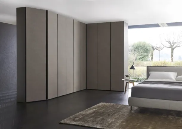 Corner wardrobe Breccia with swinging doors by Sangiacomo