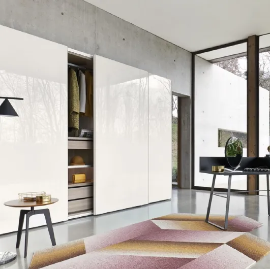 Breccia Sliding Wardrobe in glossy lacquer by Sangiacomo.