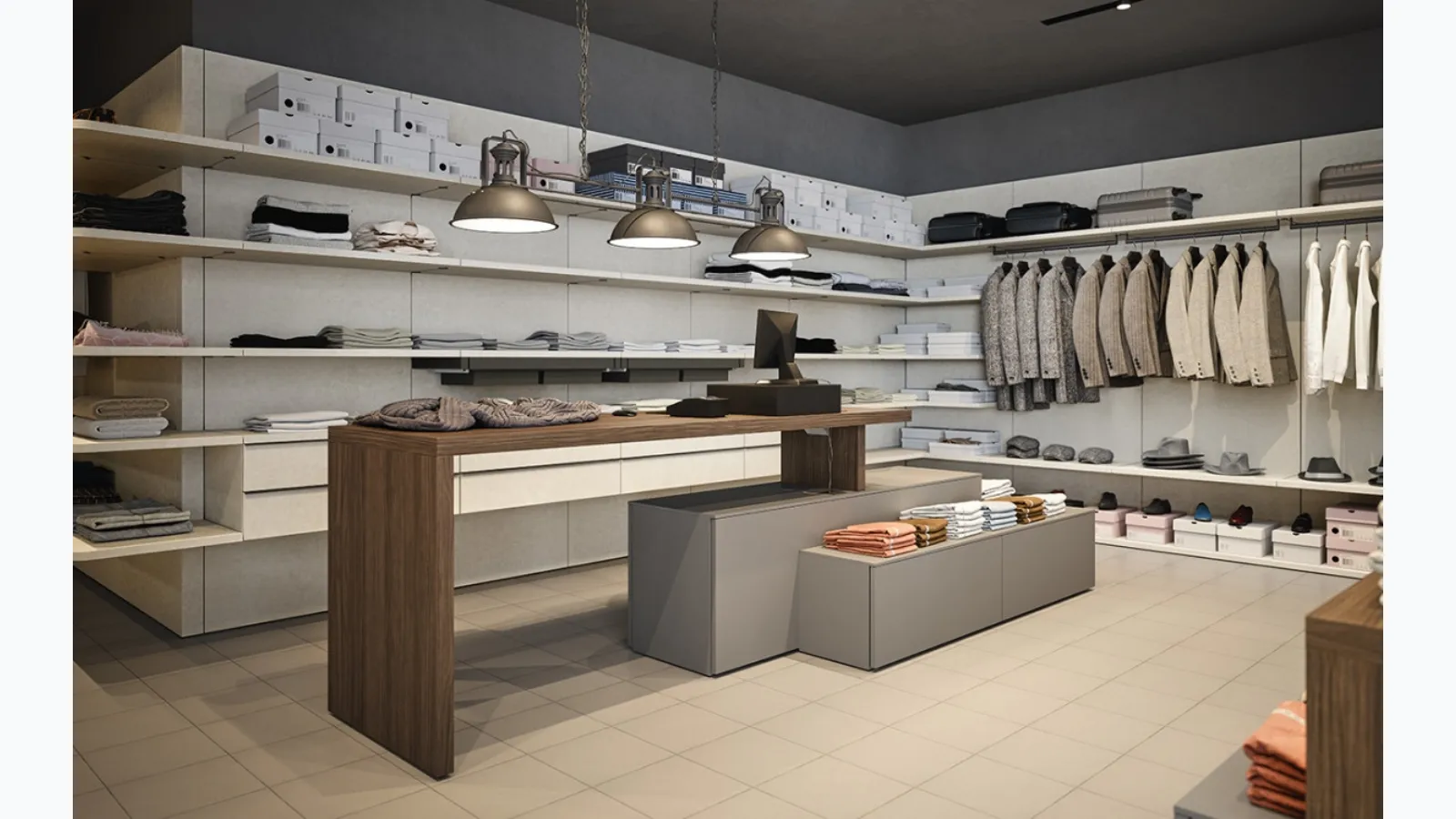 Walk-in closet with hanging rail 16B by Cinquanta3