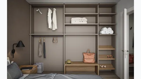 Walk-in wardrobe on shoulder 13B by Cinquanta3