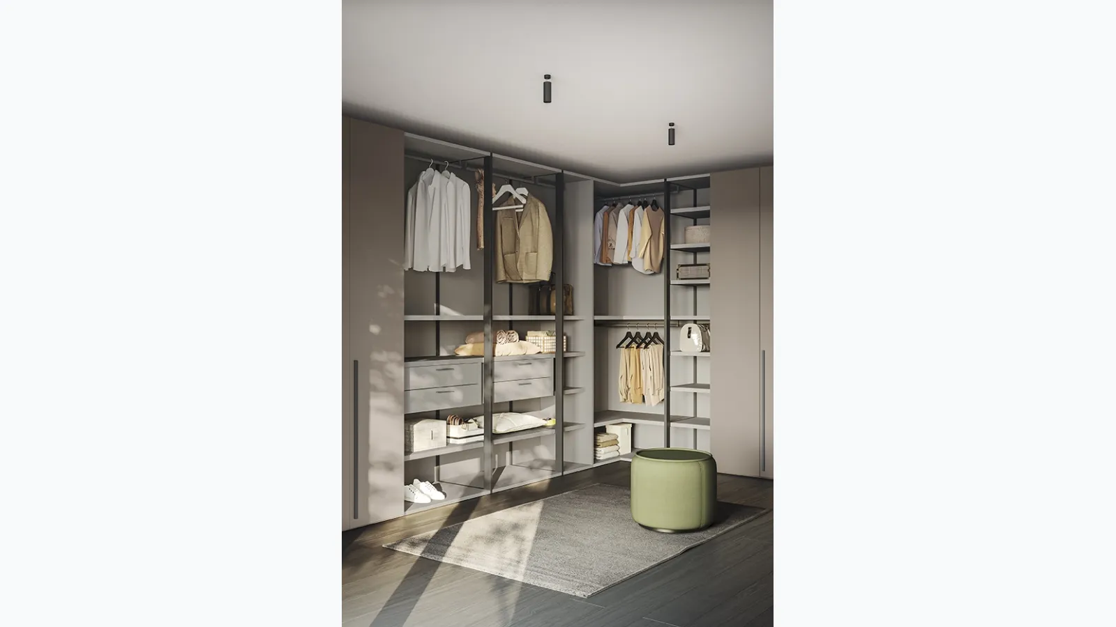 Concrete Walk-in Closet A102 by Colombini Casa