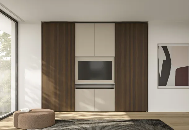 Concrete Sliding Wardrobe N03NS by Colombini Casa