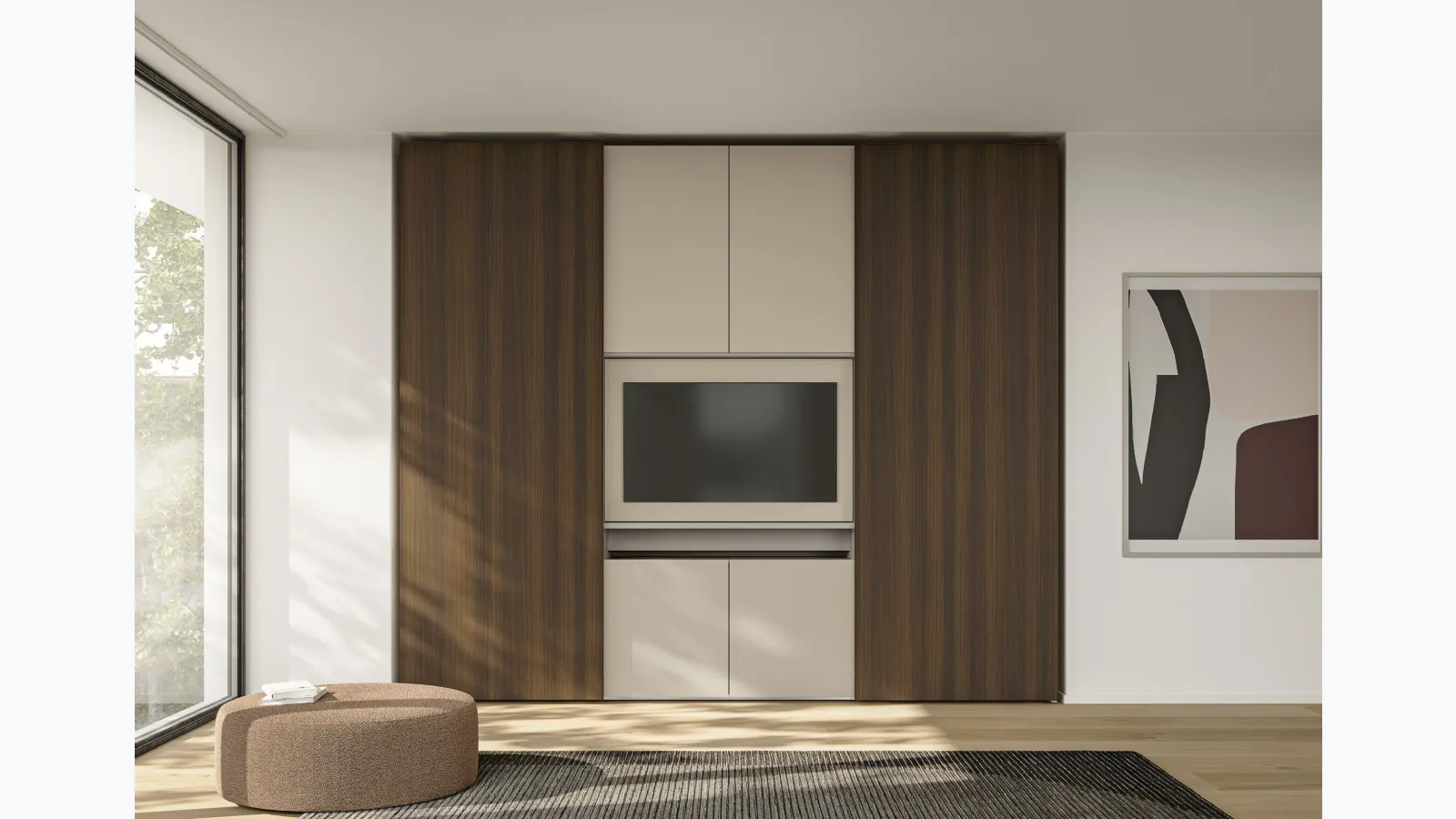 Concrete Sliding Wardrobe N03NS by Colombini Casa