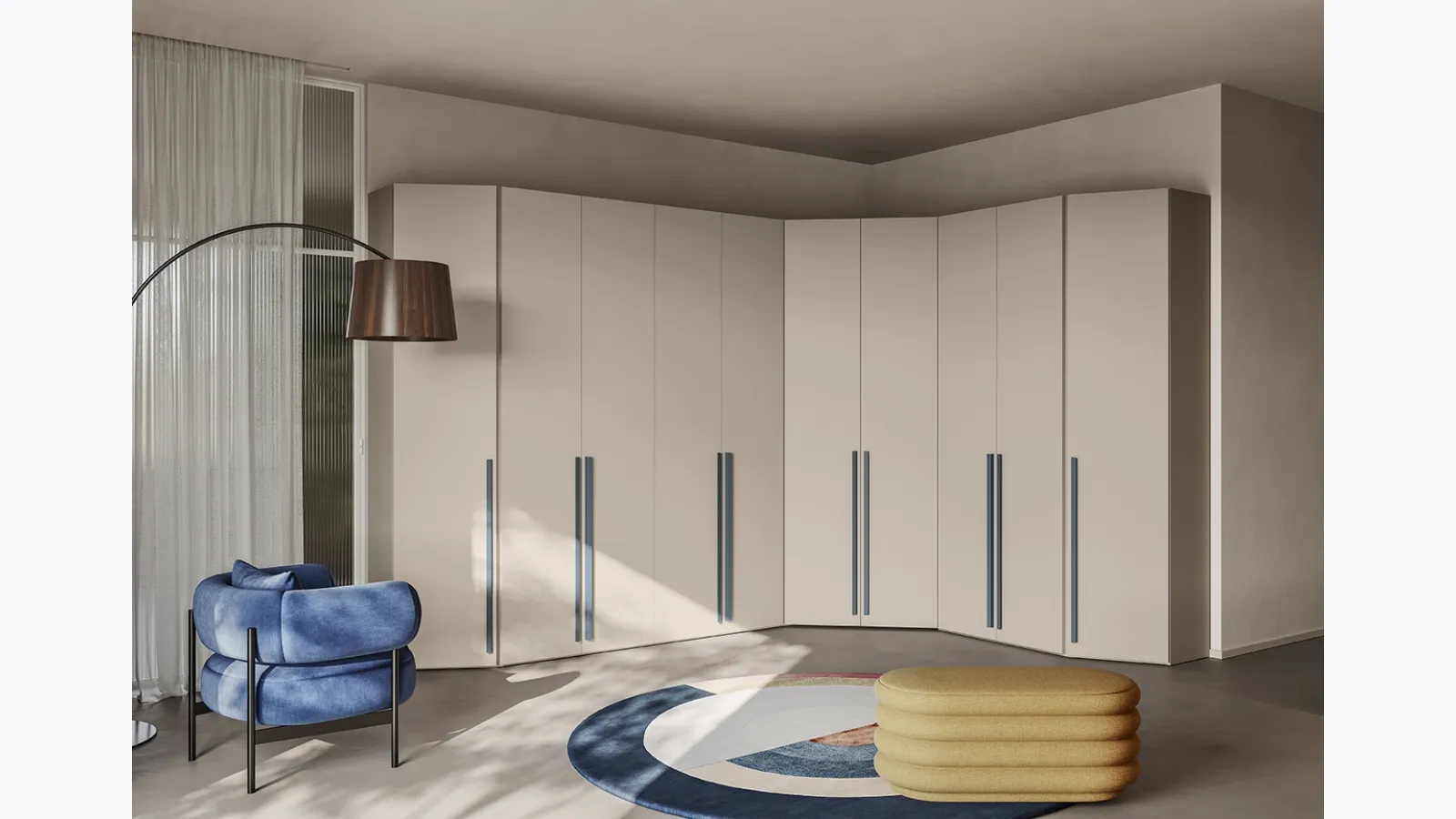 Concrete W02 wardrobe by Colombini Casa