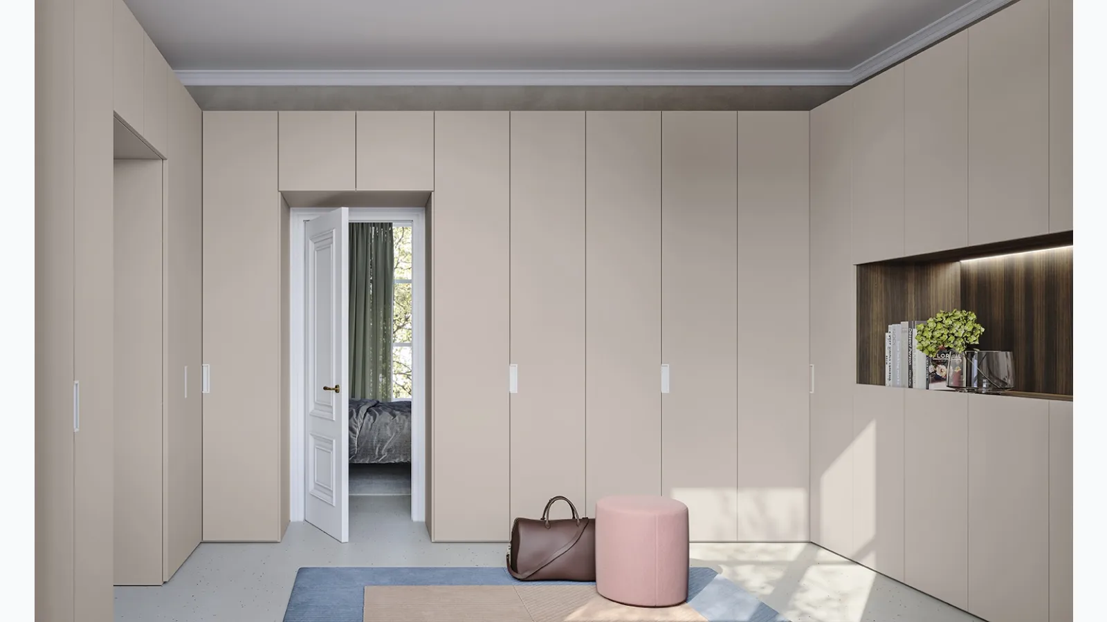 Concrete-W04 wardrobe by Colombini Casa