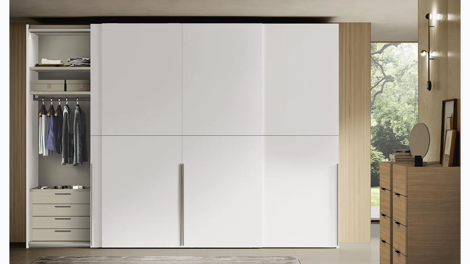 Concrete W18 Sliding Wardrobe by Colombini Casa