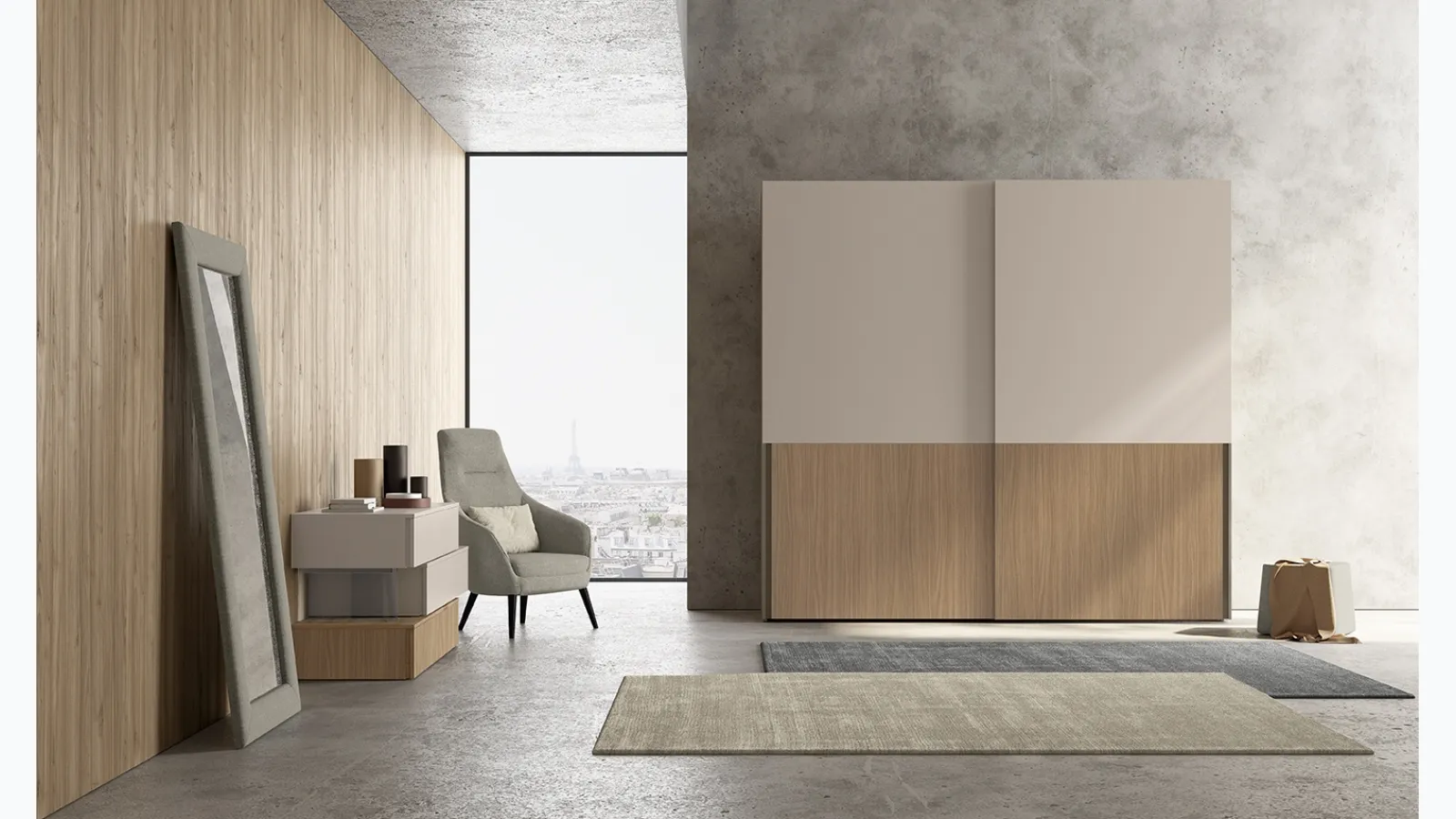 Cutting U18 Sliding Wardrobe by Colombini Casa