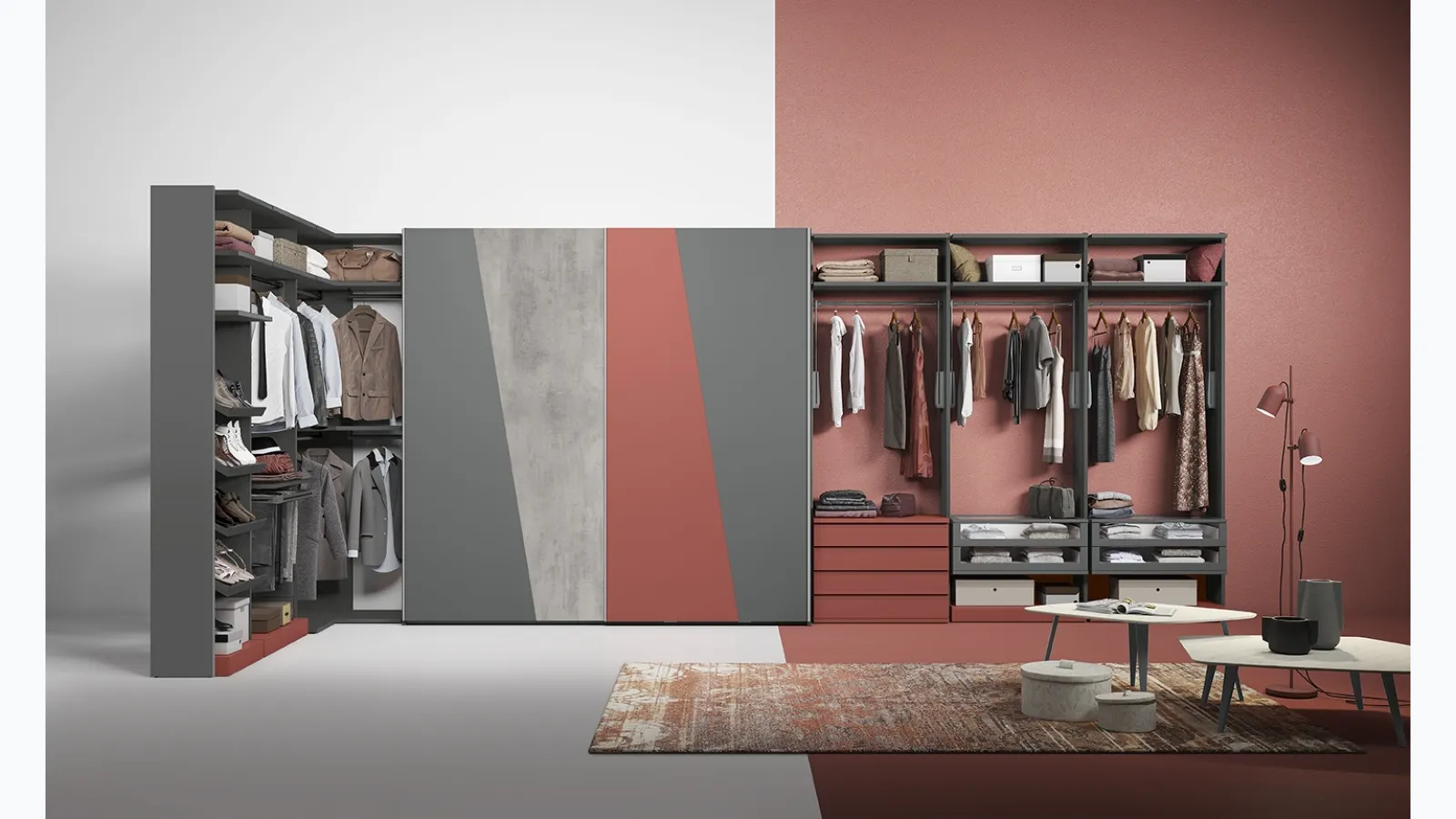 Diagonal U41 Walk-in closet by Colombini Casa