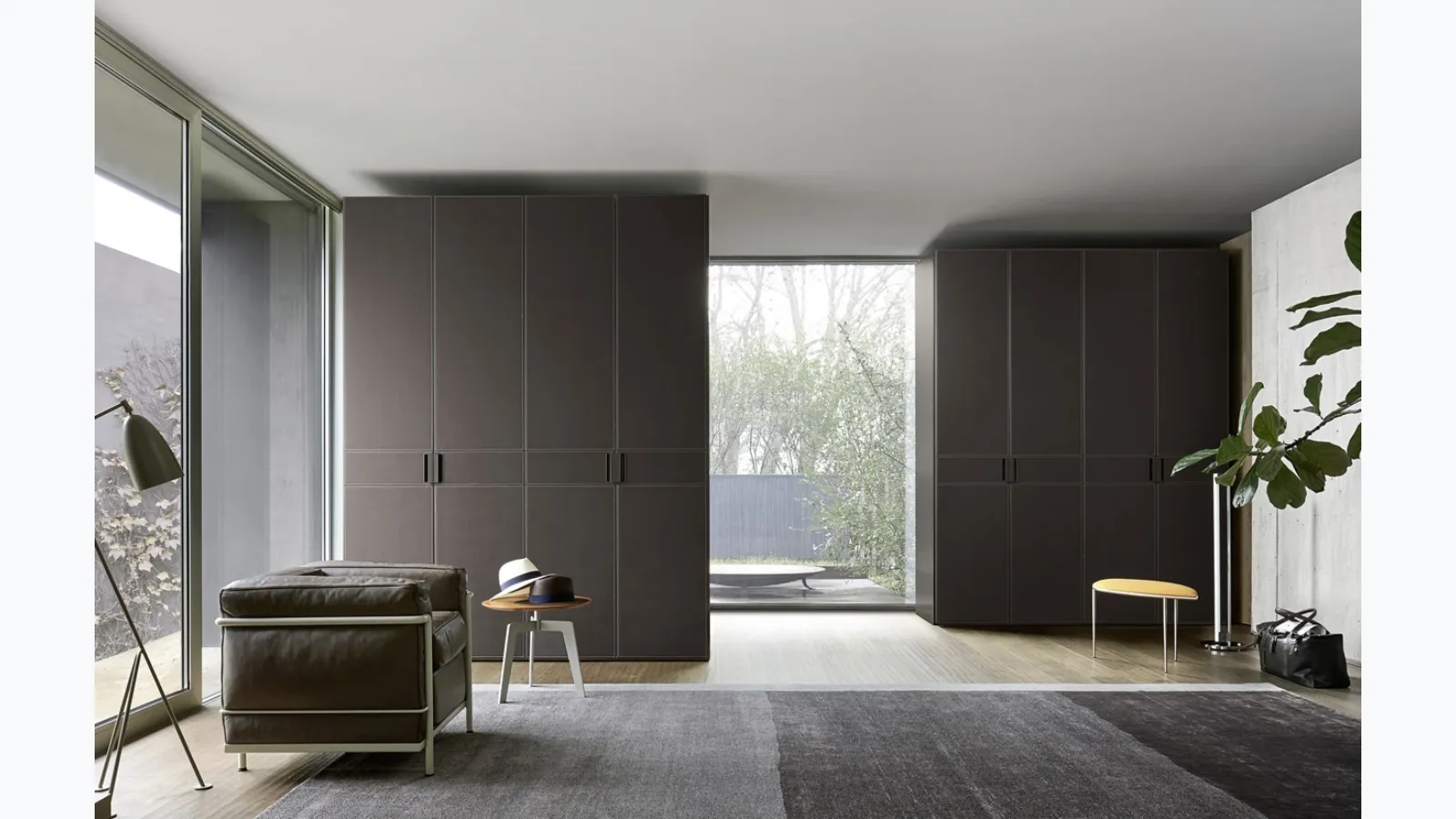 Wardrobe with Eco leather door Eco by Sangiacomo.