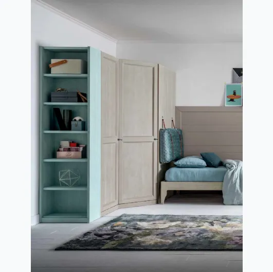 Corner wardrobe in solid wood Everyday by Callesella