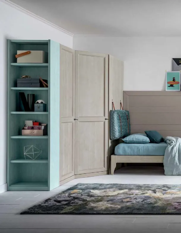 Corner wardrobe in solid wood Everyday by Callesella