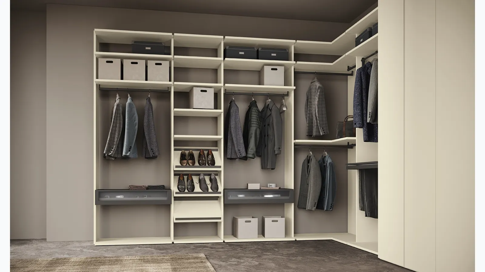 Flexo Golf Utility Wardrobe by Colombini Casa.
