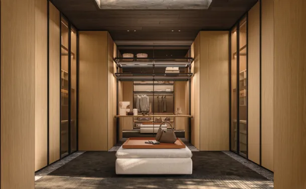Gliss Master Walk-in Closet in Rovere by Molteni & C