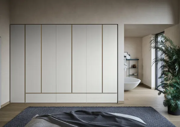 Gola wooden wardrobe by Novamobili.