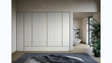 Gola wooden wardrobe by Novamobili.
