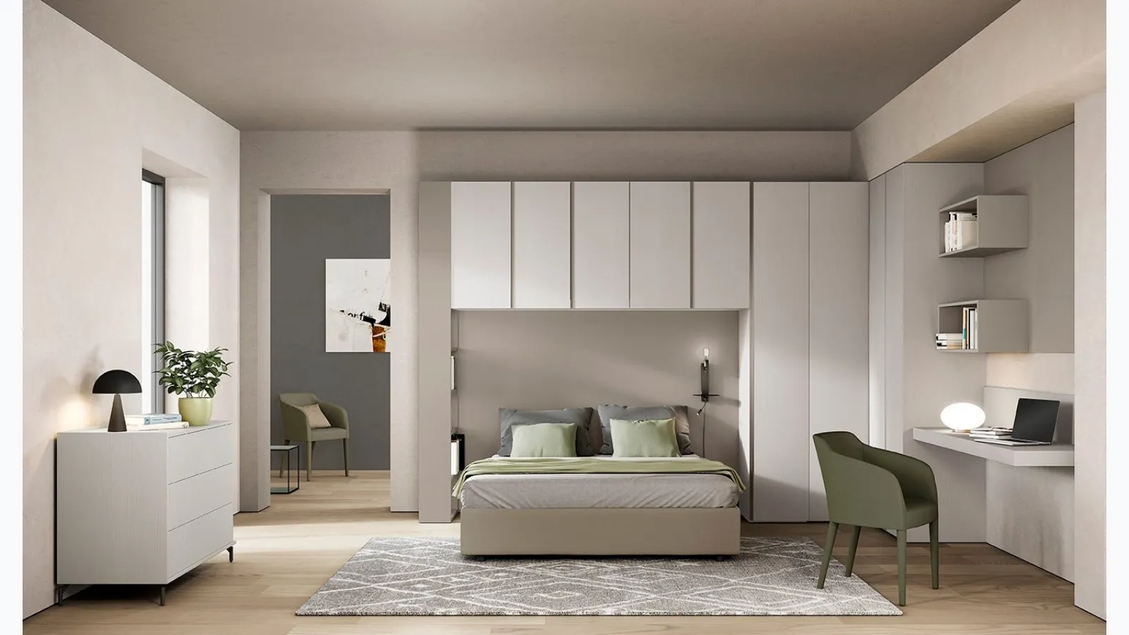 Golf N08 bridge wardrobe by Colombini Casa.