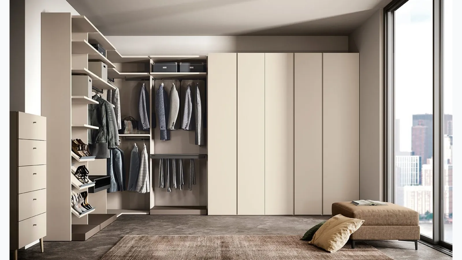 Golf N32 walk-in closet by Colombini Casa.