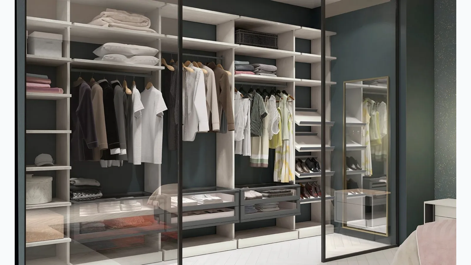 Golf N33 walk-in closet by Colombini Casa.