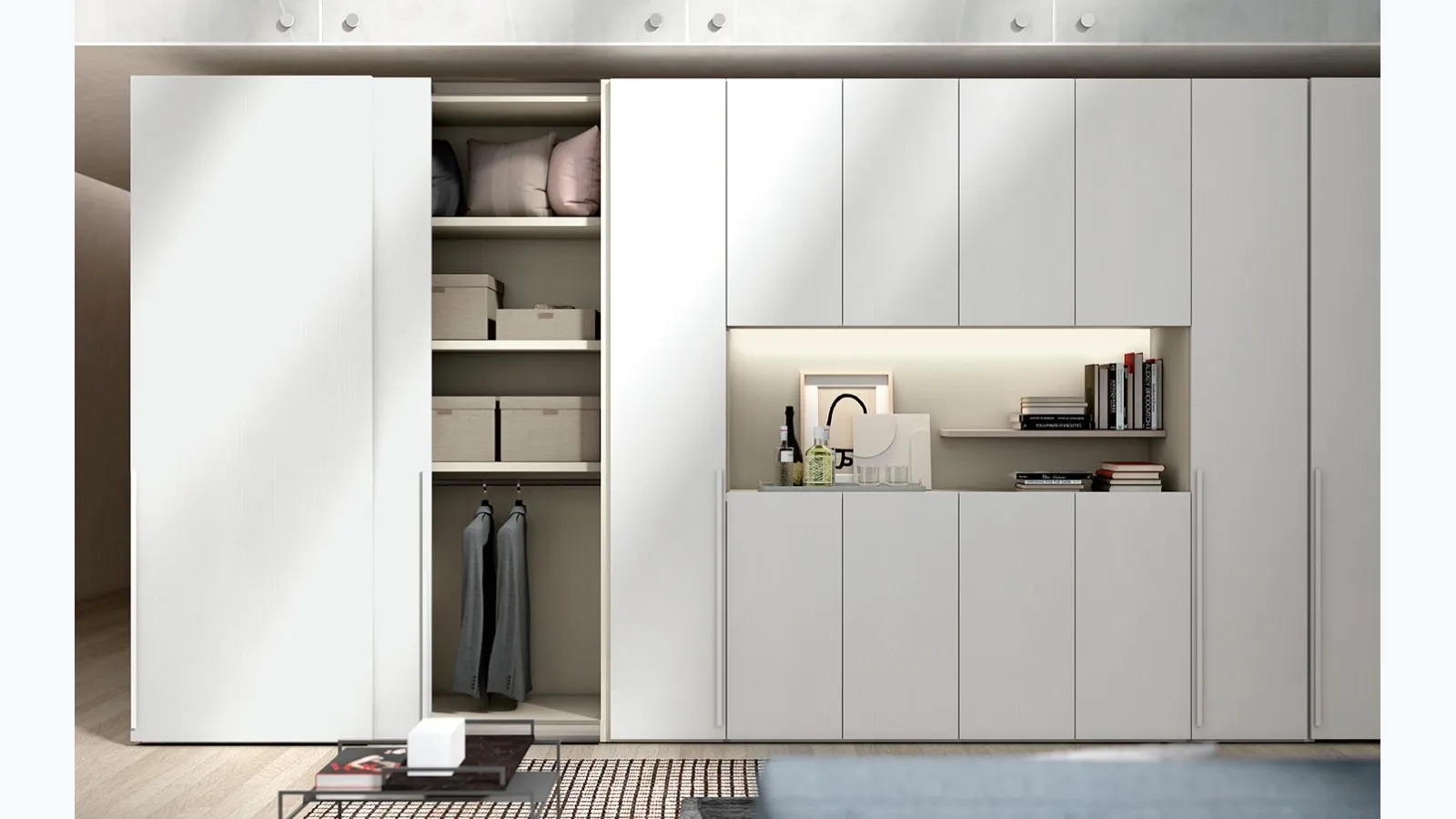 Wardrobe with swing doors Golf W08 by Colombini Casa.