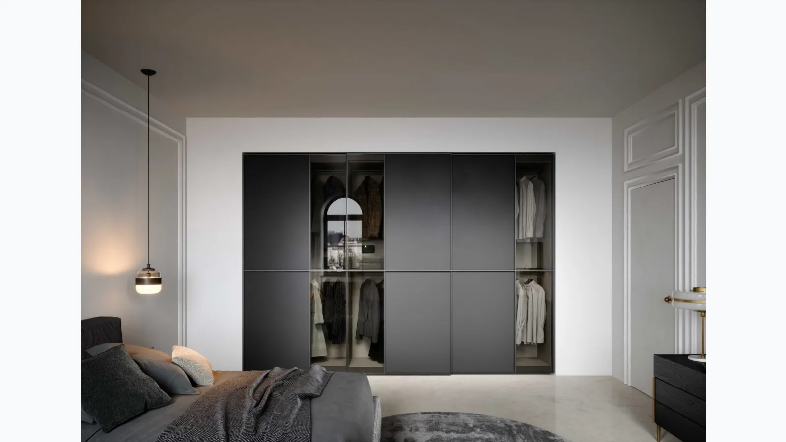 Layer sliding wardrobe by Novamobili