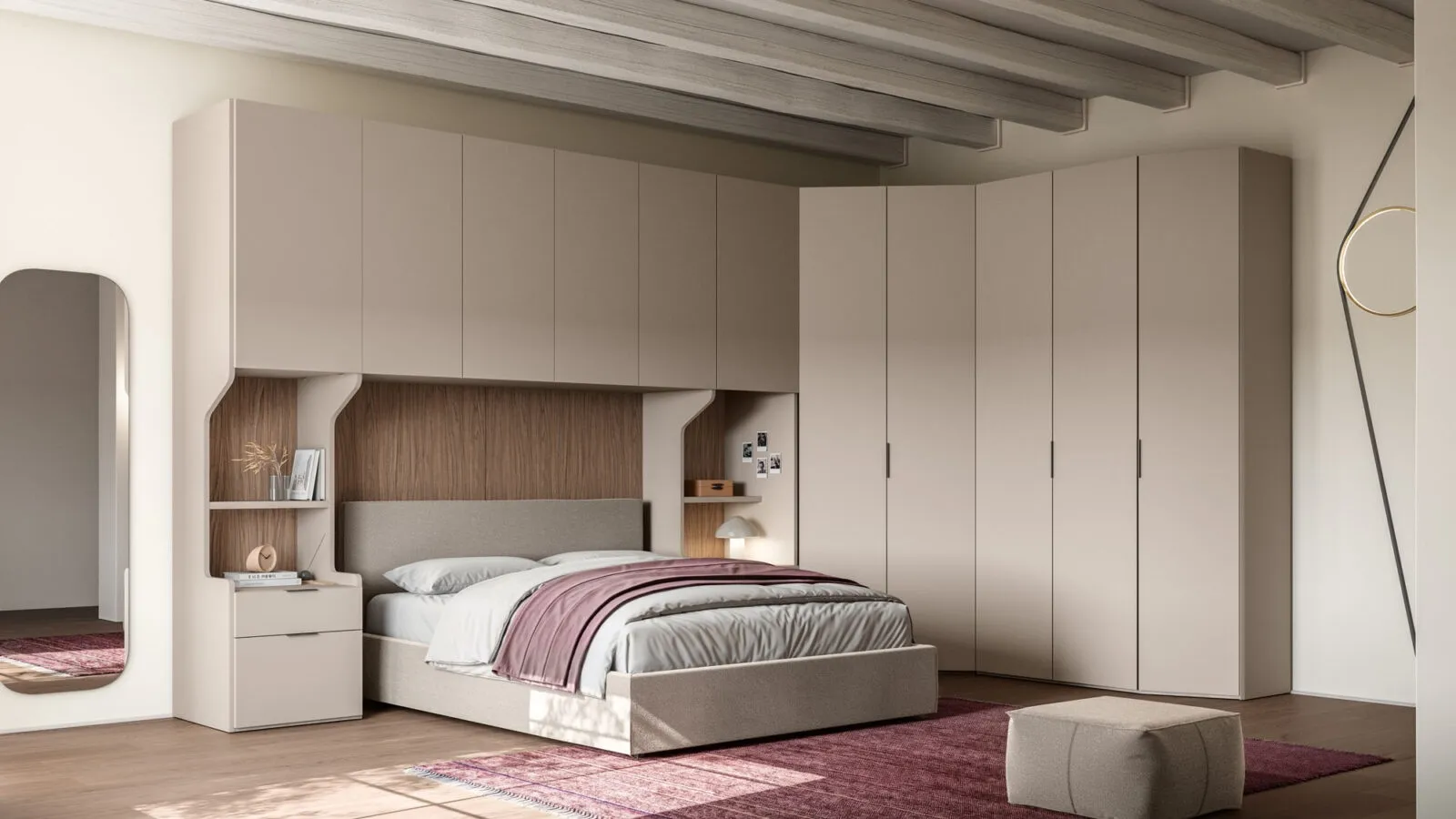 Corner wardrobe with swing door Smoothing + Crea 1200 and Crea 138 38 by Orme.