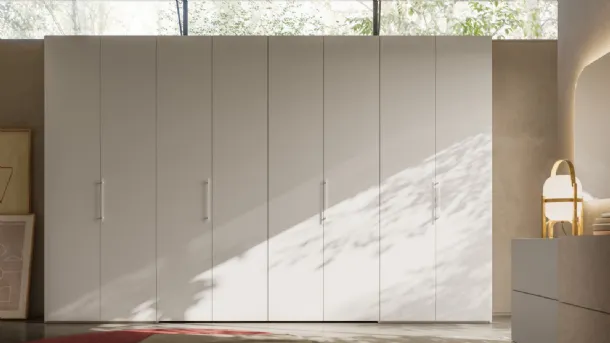 Wardrobe with smooth hinged door + M14 + Alea 37 cabin by Orme.