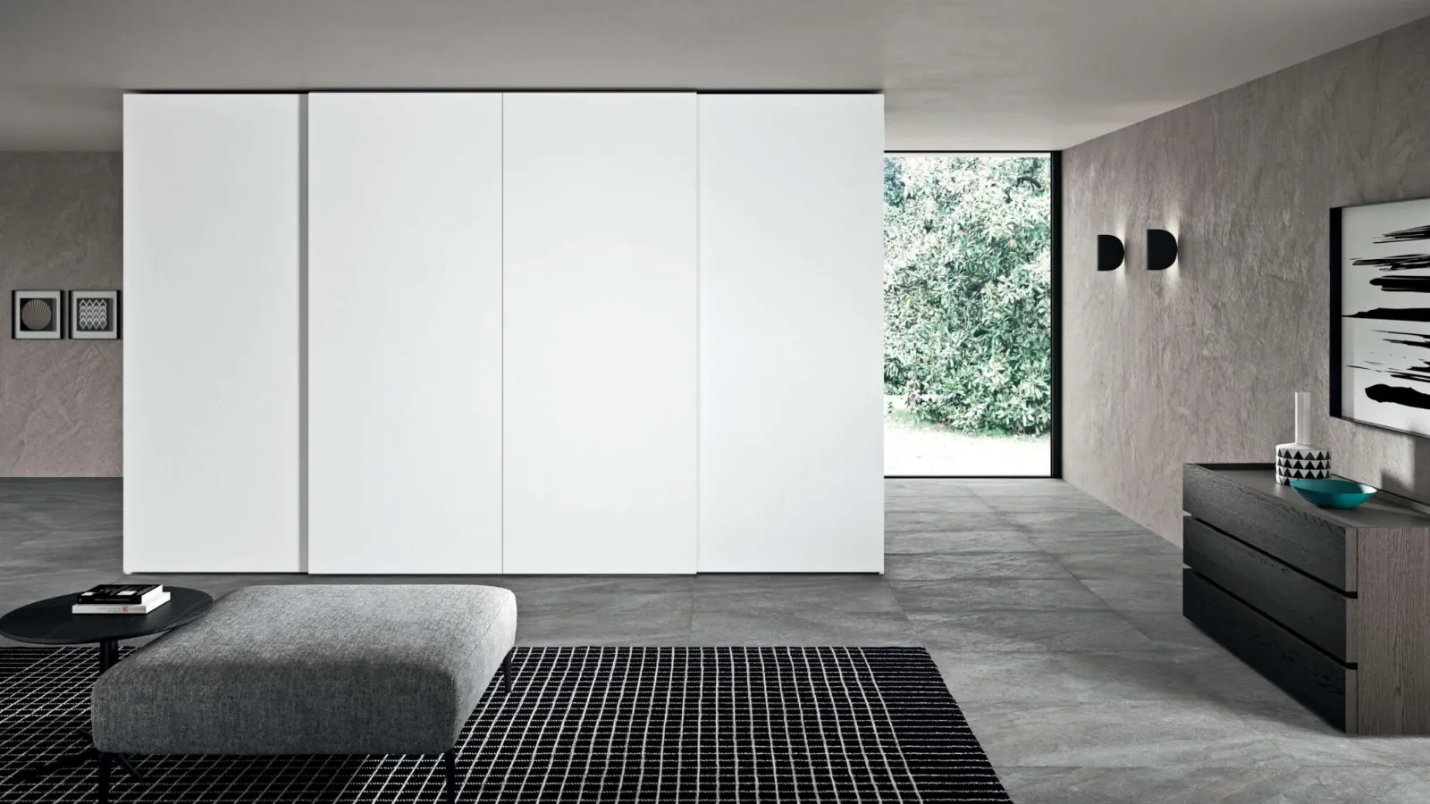 Wardrobe with sliding doors Smooth by Presotto.
