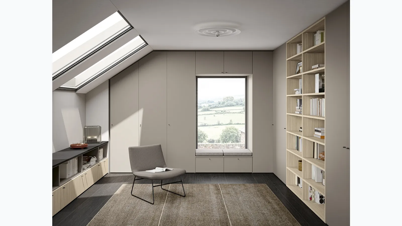 Mansardato U126 Wardrobe by Colombini Casa