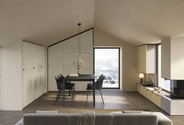 Mansardato U127 Wardrobe by Colombini Casa