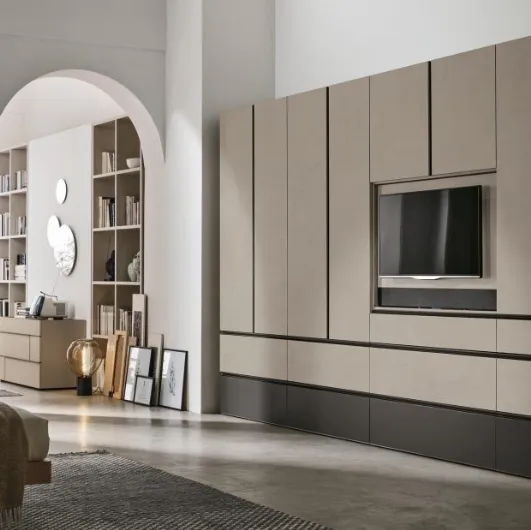 Wardrobe with swinging door Modula by Tomasella