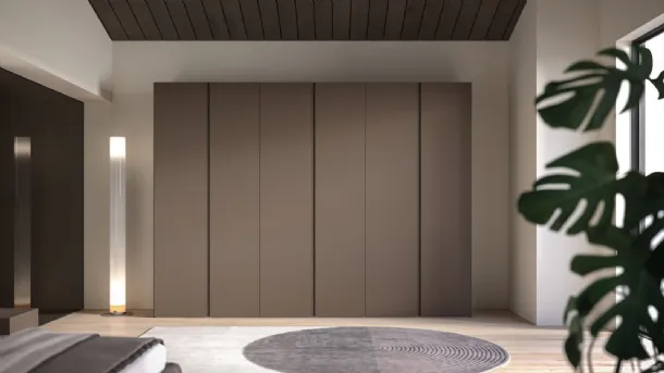 Night 11 hinged door wardrobe in Dekor Tundra melamine by Orme.
