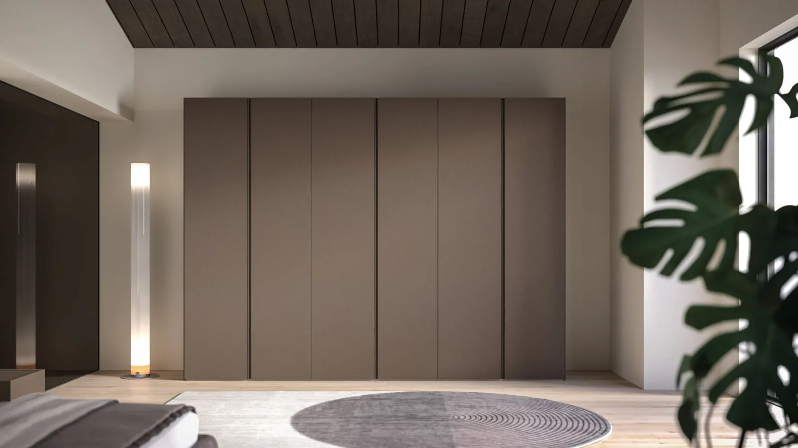 Night 11 hinged door wardrobe in Dekor Tundra melamine by Orme.