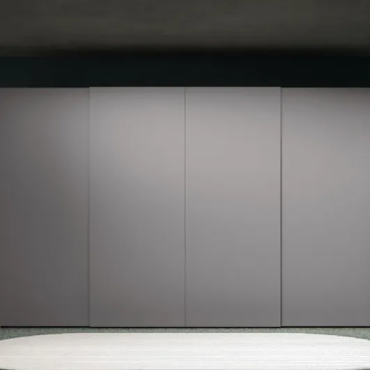 Night 23 sliding door wardrobe in Basalt matte lacquer by Orme.